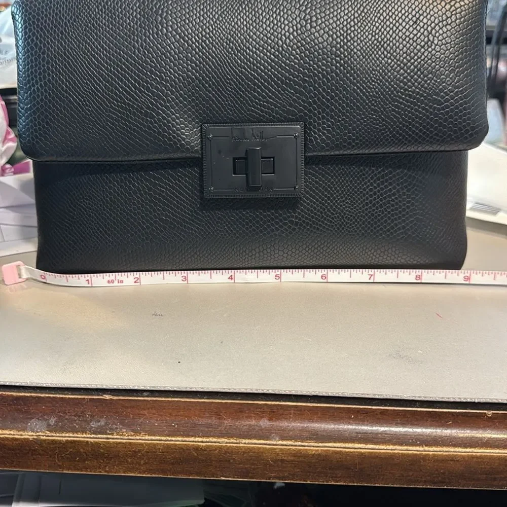 Nicole Miller Black Textured Handbag